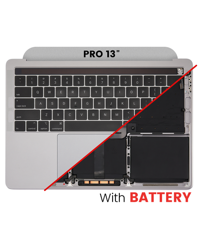 Top Case Assembly (With Battery And Keyboard) Compatible For MacBook Pro 13&quot; (A2159 / Mid 2019) (US English) (Used OEM Pull: Grade B/C) (Space Gray)