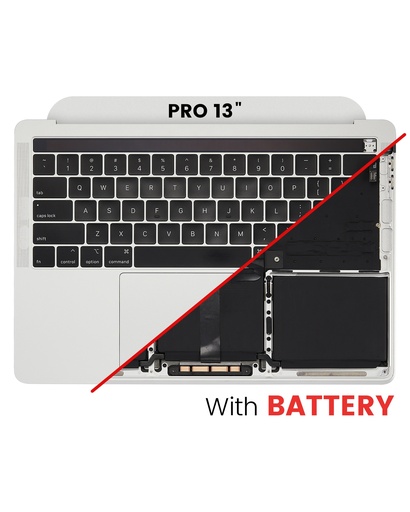 Top Case Assembly (With Battery And Keyboard) Compatible For MacBook Pro 13&quot; (A2159 / Mid 2019) (US English) (Silver)