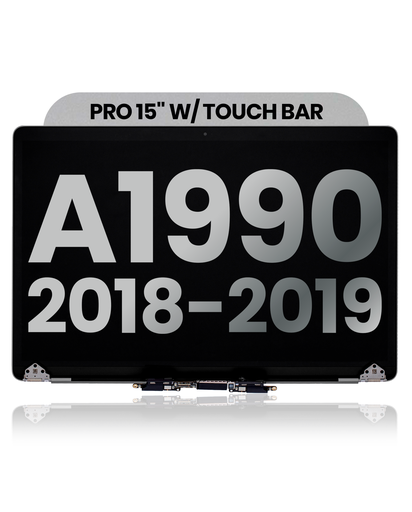 Complete LCD Display Assembly Compatible For MacBook Pro 15&quot; Touch Bar (A1990 / Late 2018 / Early 2019) (Used OEM Pull: Grade B) (Space Gray)