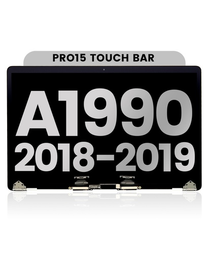 Complete LCD Display Assembly Compatible For MacBook Pro 15&quot; Touch Bar (A1990 / Late 2018 / Early 2019) (Used OEM Pull: Grade A) (Silver)