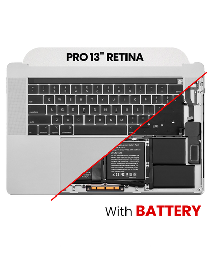 Top Case Assembly (With Battery And Keyboard) Compatible For MacBook Pro 15&quot; Touch Bar (A1990 / Late 2018 / Early 2019) (US English) (Used OEM Pull: Grade A) (Silver)