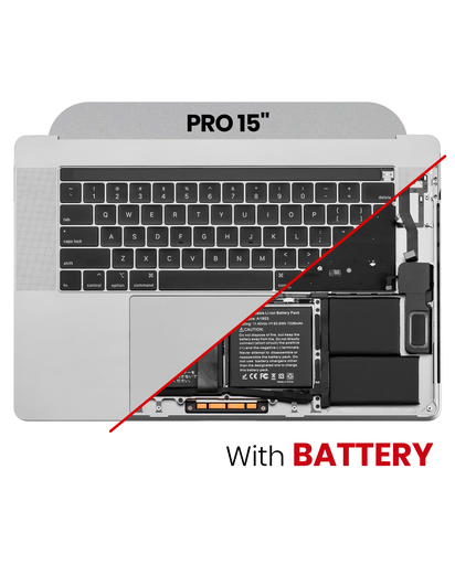 Top Case Assembly (With Battery And Keyboard) Compatible For MacBook Pro 15&quot; Touch Bar (A1990 / Late 2018 / Early 2019) (Space Gray) (US English)