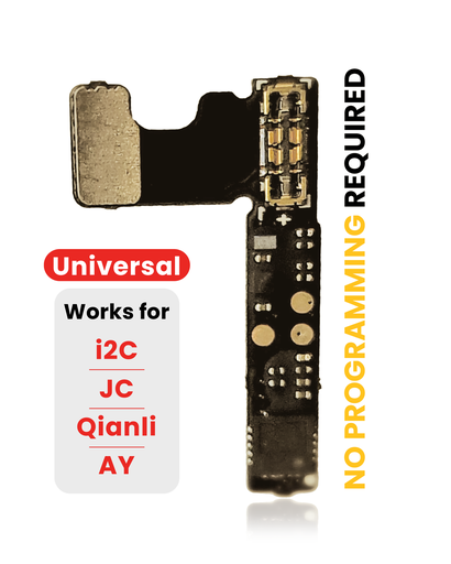 Pre-Programmed Universal Battery Tag-On Flex (Soldering Not Required) Compatible For iPhone 13 Pro / 13 Pro Max / 14 Pro / 14 Pro Max (AmpSentrix) (Compatible With I2C, JCID, Qianli)