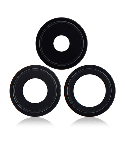 Back Camera Lens With Bracket &amp; Bezel Compatible For iPhone 14 Pro / 14 Pro Max (Space Black) (3 Piece Set) (Aftermarket Plus)