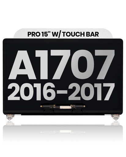 Complete LCD Display Assembly Compatible For MacBook Pro 15&quot; W/ Touch Bar (A1707 / Late 2016 / Mid 2017) (Used OEM Pull: Grade A) (Silver)