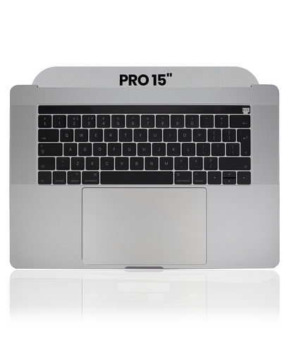 Top Case With Keyboard &amp; Trackpad Compatible For MacBook Pro Pro 15&quot; W/ Touch Bar (A1707 / Late 2016 / Mid 2017) (UK Keyboard) (Used OEM Pull: Grade B/C) (Space Gray)