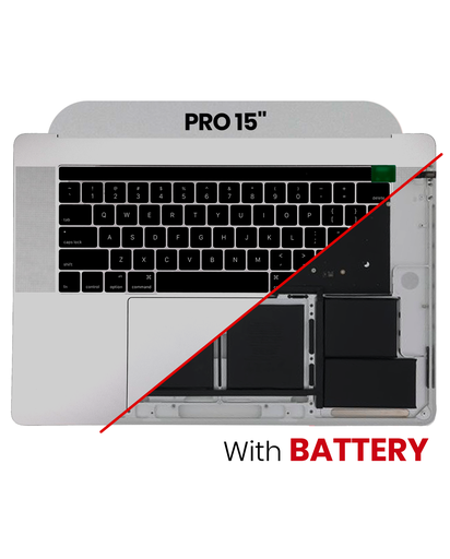 Top Case Assembly With Battery And Keyboard Compatible For MacBook Pro 15&quot; Touch Bar (A1707 / Late 2016 / Mid 2017) (US Keyboard) (Space Gray)