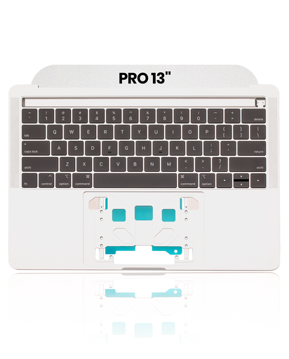 Top Case With Keyboard Compatible For MacBook Pro 13&quot; (A1989 / Late 2018 / Early 2019) (US Keyboard) (Used OEM Pull: Grade New) (Silver)