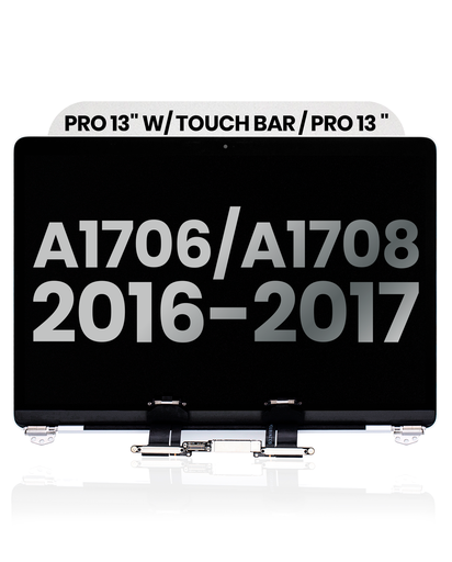 Complete LCD Display Assembly Compatible For MacBook Pro 13&quot; W/ Touch Bar / Pro 13&quot; (A1706 / A1708 / Late 2016 / Mid 2017) (Used OEM Pull: Grade B) (Silver)