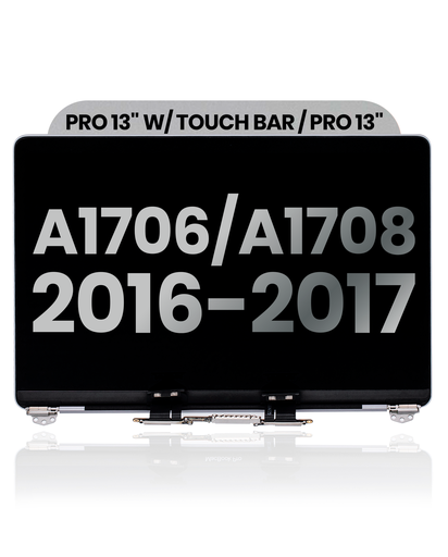 Complete LCD Display Assembly Compatible For MacBook Pro 13&quot; W/ Touch Bar / Pro 13&quot; (A1706 / A1708 / Late 2016 / Mid 2017) (Used OEM Pull: Grade A) (Space Gray)