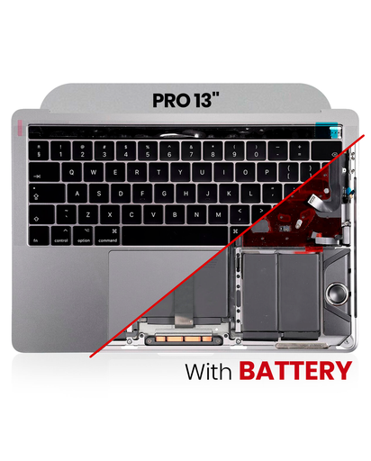 Top Case Assembly With Battery And Keyboard Compatible For MacBook Pro 13&quot; Touch Bar (A1706 / Late 2016) (UK Keyboard) (Space Gray)