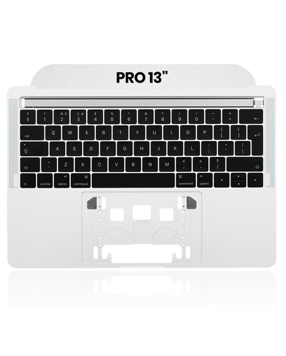 Top Case With Keyboard Compatible For MacBook Pro 13&quot; W/ Touch Bar (A1706 / Late 2016 / Mid 2017) (UK English) (Used OEM Pull: Grade A) (Silver)