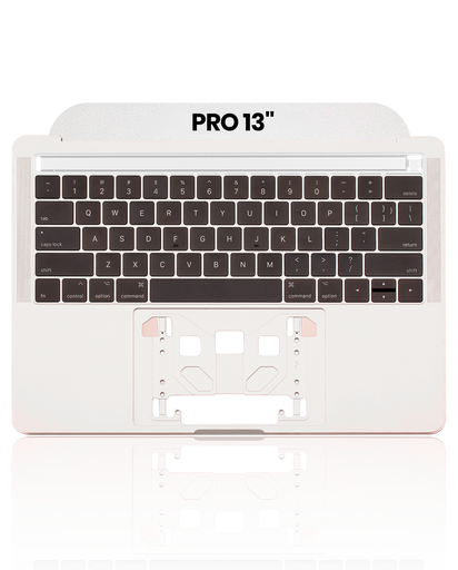 Top Case With Keyboard Compatible For MacBook Pro 13&quot; W/ Touch Bar (A1706 / Late 2016 / Mid 2017) (US English) (Used OEM Pull: Grade New) (Silver)