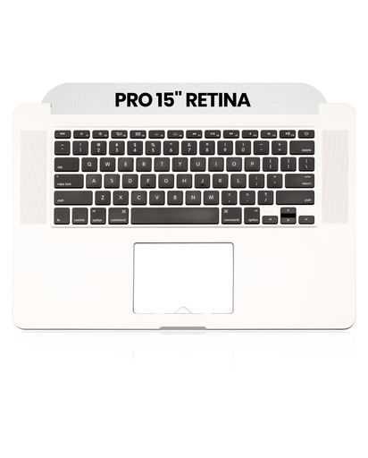 Top Case With Keyboard And Microphone Compatible For MacBook Pro 15&quot; Retina (A1398 / Late 2013 / Mid 2014) (US English) (Used OEM Pull: Grade A)
