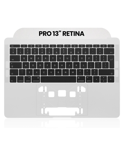 Top Case With Keyboard Compatible For MacBook Pro 13&quot; Retina (A1708 / Late 2016 / Mid 2017) (UK Keyboard) (Used OEM Pull: Grade New) (Silver)