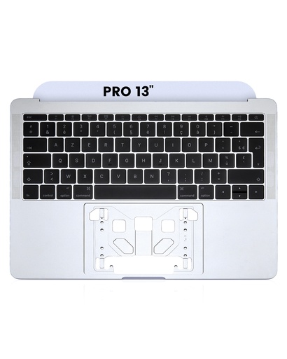 Top Case With Keyboard Compatible For MacBook Pro 13&quot; Retina (A1708 / Late 2016 / Mid 2017) (French Keyboard) (Silver)