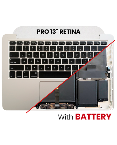 Top Case Assembly With Battery And Keyboard Compatible For MacBook Pro 13&quot; Retina (A1502 / Early 2015) (US Keyboard) (Used OEM Pull: Grade New)