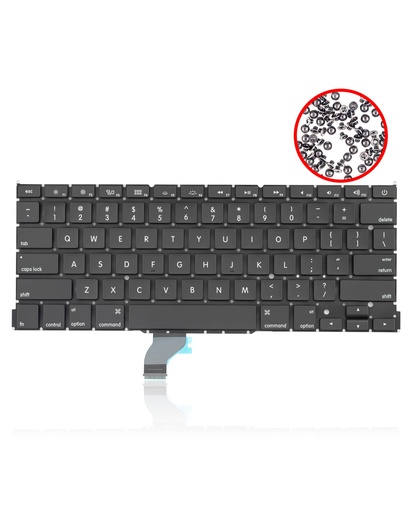Keyboard W/ Backlight &amp; Screws (US English) Compatible For MacBook Pro 13&quot; Retina (A1502)