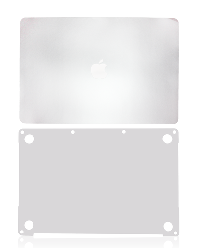 2 in 1 (Top and Bottom) Skin Compatible For MacBook Pro 13&quot; (A1989 / Late 2018 / Early 2019) (A2159 / Mid 2019) (Silver)