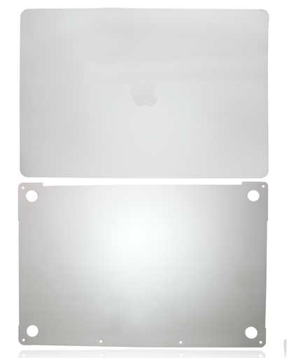 2 in 1 (Top and Bottom) Skin Compatible For MacBook Pro 16&quot; (A2141 / Mid 2019) (Silver)