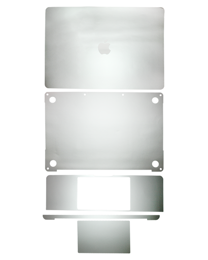 4in1 (Top, Bottom, Keyboard, Palmrest) Skin Compatible For MacBook Pro 13&quot; (A1989 / Late 2018 / Early 2019) (A2159 / Mid 2019) (Silver)