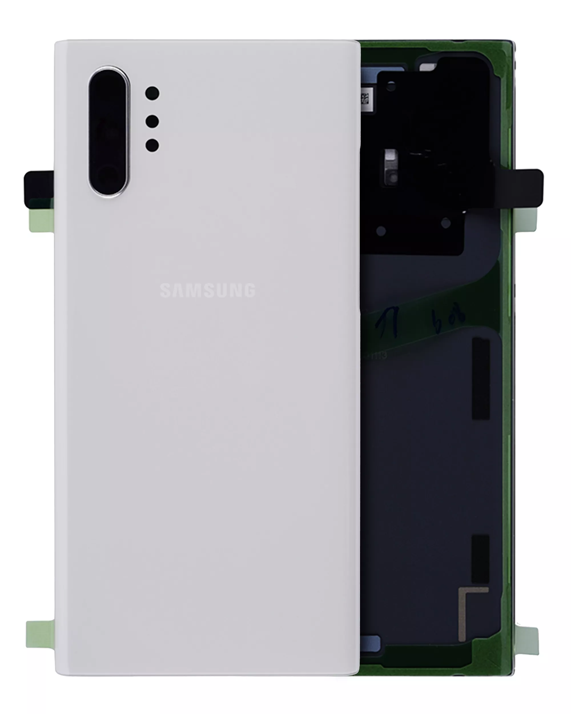 Back Cover Glass With Camera Lens Compatible For Samsung Galaxy Note 10 Plus / 5G (Service Pack) (Aura White)