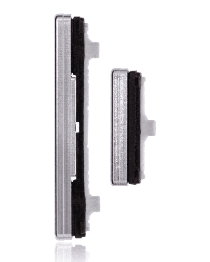 Hard Buttons (Power / Volume) Compatible For Samsung Galaxy Note 10 Plus / 5G (Aura Glow / Silver)