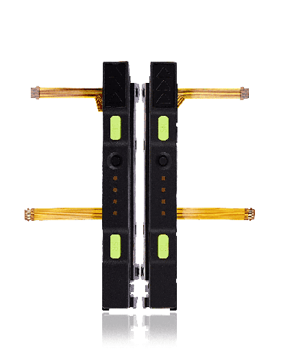 Plastic Rail (Right+Left) With Flex Cable for Nintendo Switch (Yellow)