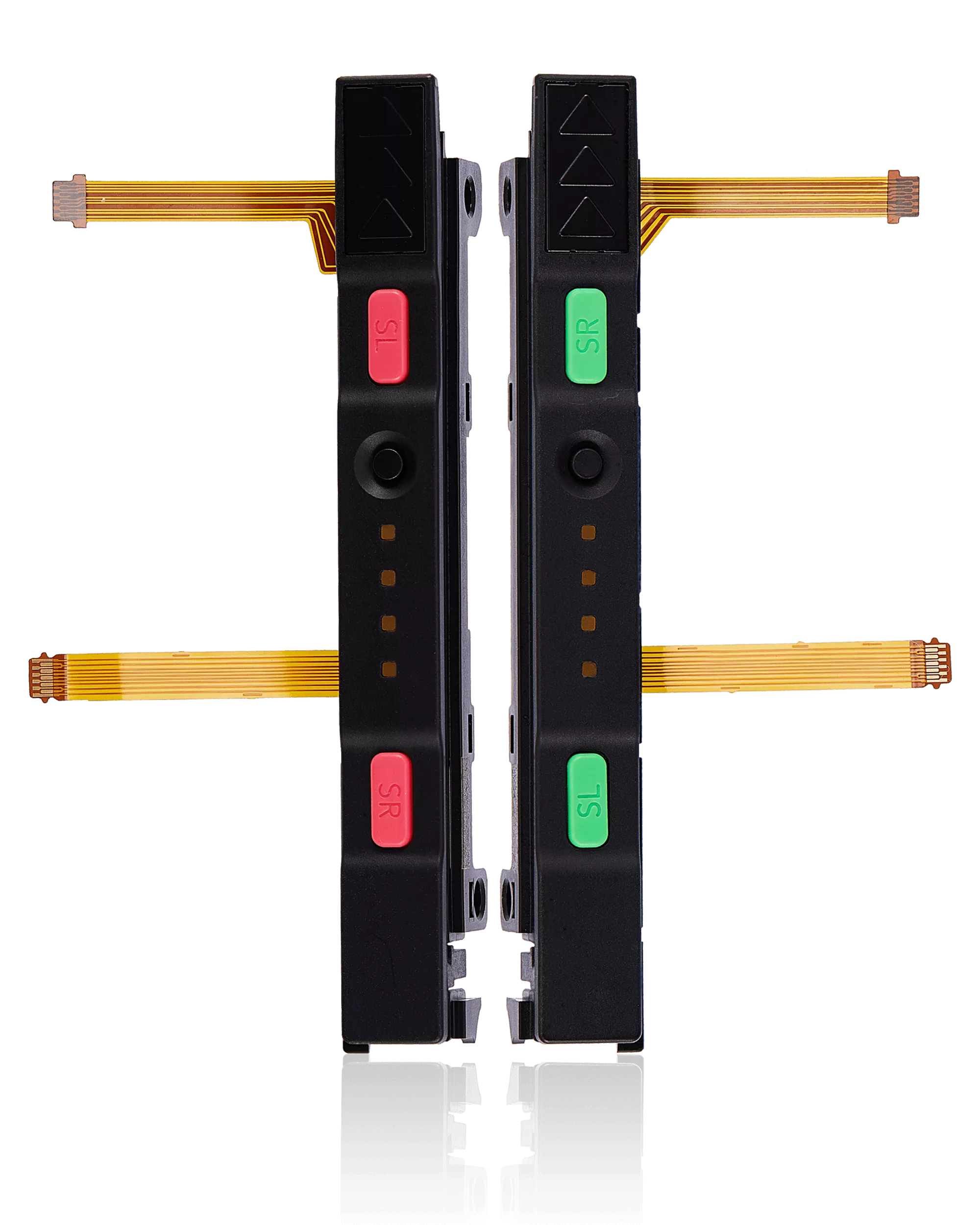 Plastic Rail (Right+Left) With Flex Cable for Nintendo Switch (Pink / Green)