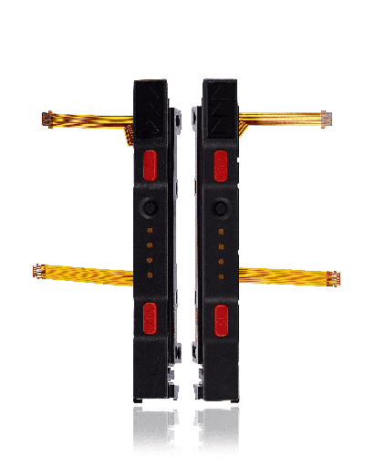 Plastic Rail (Right+Left) With Flex Cable for Nintendo Switch (Red)