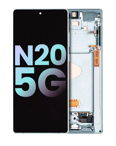 OLED Assembly With Frame Compatible For Samsung Galaxy Note 20 5G (Service Pack) (Mystic Green)