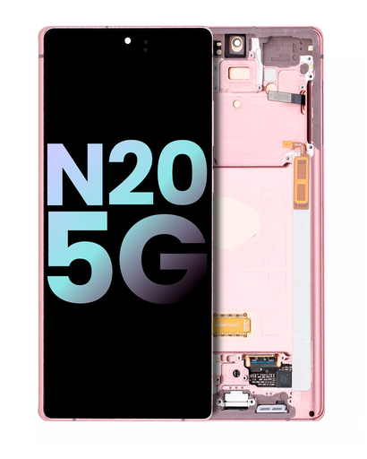 OLED Assembly With Frame Compatible For Samsung Galaxy Note 20 5G (Service Pack) (Mystic Bronze)