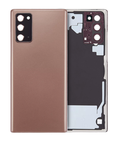 Back Cover Glass With Camera Lens Compatible For Samsung Galaxy Note 20 5G (No Logo) (Aftermarket Plus) (Mystic Bronze)