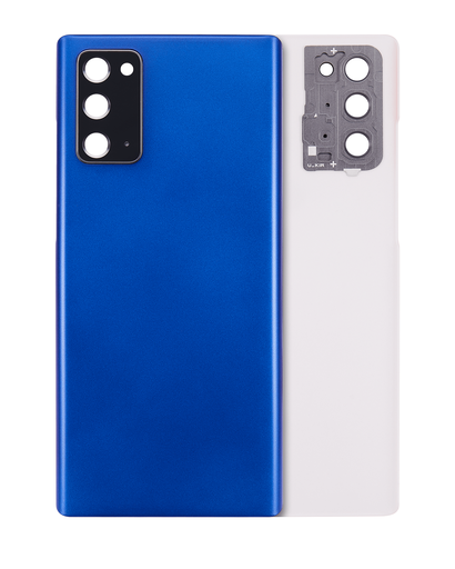 Back cover Glass With Camera Lens Compatible For Samsung Galaxy Note 20 5G (No Logo) (Aftermarket Plus) (Mystic Blue)