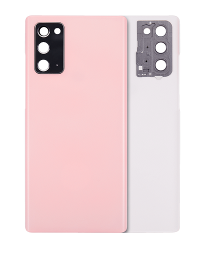 Back cover Glass With Camera Lens Compatible For Samsung Galaxy Note 20 5G (No Logo) (Aftermarket Plus) (Aura Pink)