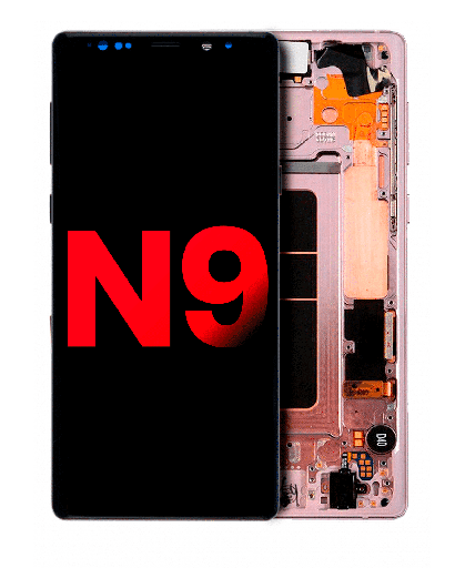 OLED Assembly With Frame Compatible For Samsung Galaxy Note 9 (Aftermarket Plus) (Alpine White)