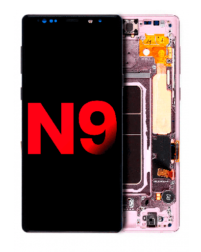 OLED Assembly With Frame Compatible For Samsung Galaxy Note 9 (Aftermarket Plus) (Lavender Purple)