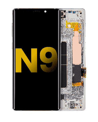 OLED Assembly With Frame Compatible For Samsung Galaxy Note 9 (Refurbished) (Cloud Silver)