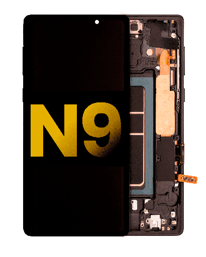OLED Assembly With Frame Compatible For Samsung Galaxy Note 9 (Refurbished) (Midnight Black)