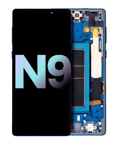 OLED Assembly With Frame Compatible For Samsung Galaxy Note 9 (Service Pack) (Ocean Blue)