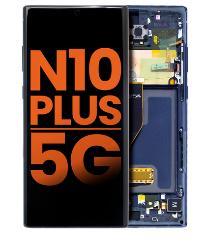 OLED Assembly With Frame Compatible For Samsung Galaxy Note 10 Plus / 5G (Blemish: Grade B) (Blue)