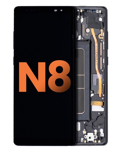 OLED Assembly With Frame Compatible For Samsung Galaxy Note 8 (Blemish: Grade C) (Midnight Black)