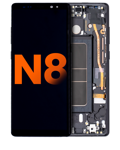 OLED Assembly With Frame Compatible For Samsung Galaxy Note 8 (Blemish: Grade B) (Midnight Black)