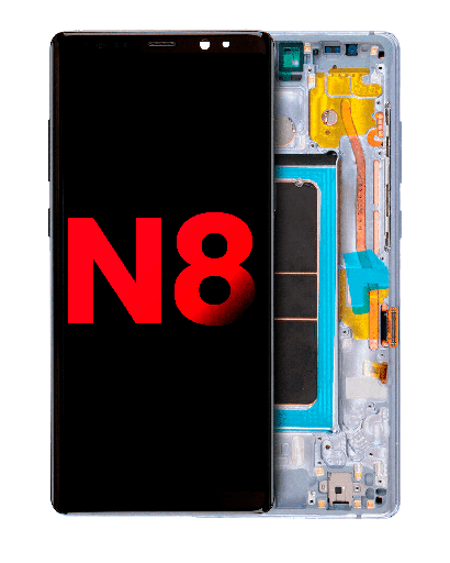 OLED Assembly With Frame Compatible For Samsung Galaxy Note 8 (Aftermarket Plus) (Orchid Gray)
