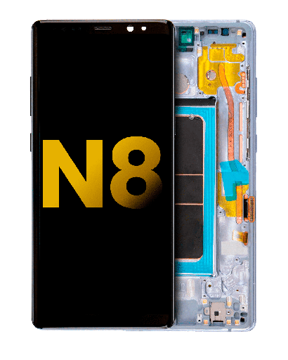 OLED Assembly With Frame Compatible For Samsung Galaxy Note 8 (Refurbished) (Orchid Gray)