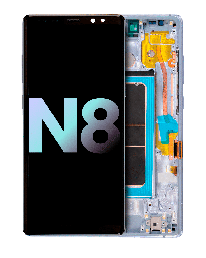 OLED Assembly With Frame Compatible For Samsung Galaxy Note 8 (Service Pack) (Orchid Gray)