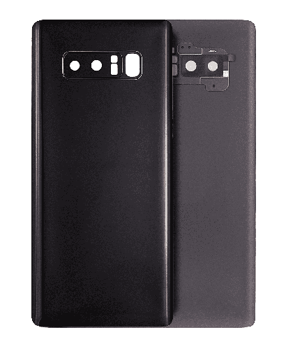 Back Cover Glass With Camera Lens Compatible For Samsung Galaxy Note 8 (No Logo) (Aftermarket Plus) (Midnight Black)
