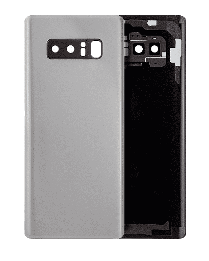Back Cover Glass With Camera Lens Compatible For Samsung Galaxy Note 8 (No Logo) (Aftermarket Plus) (Silver)