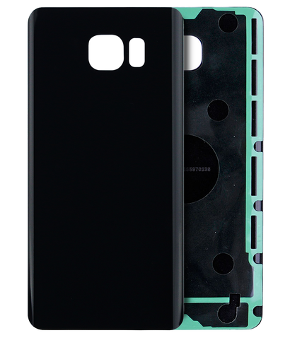 Back Cover Glass Compatible For Samsung Galaxy Note 5 (No Logo) (Aftermarket Plus) (Black Sapphire)