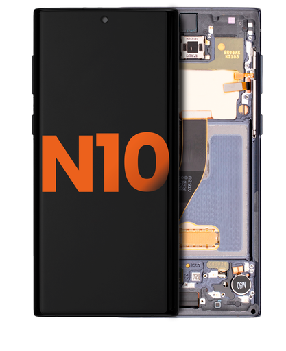 OLED Assembly With Frame Compatible For Samsung Galaxy Note 10 (Blemish: Grade D) (Aura Black)